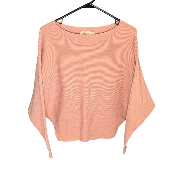 Philosophy Republic Clothing Sweaters - Philosophy Republic Clothing Women XS Pink Ribbed Dolman Sleeve Sweater